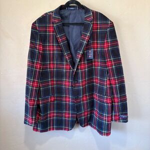 Men's NWT Saddlebred Plaid Multicolor Corduroy Blazer Sport Coat 52L Big & Tall